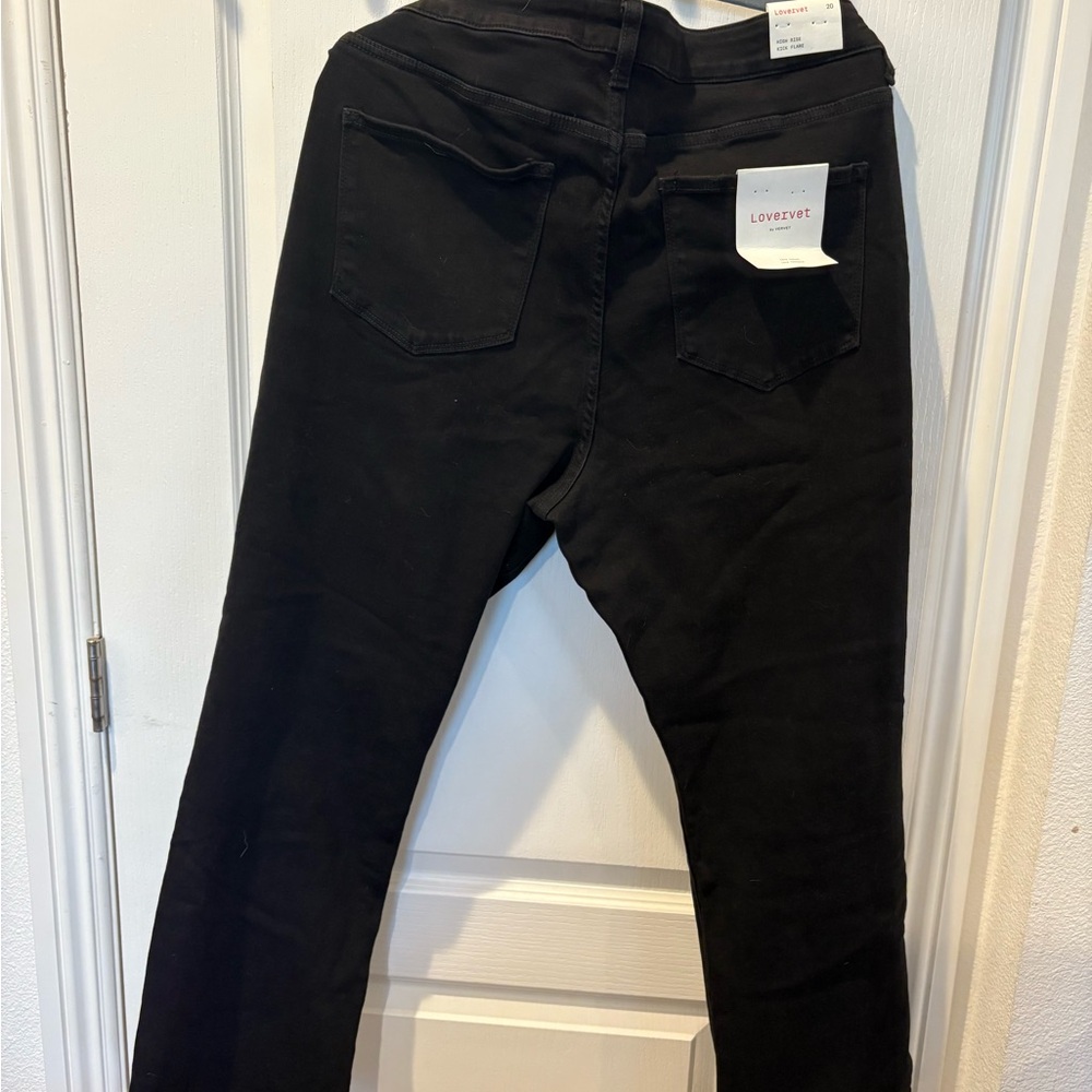 Lovervet Plus Women's Black Flare Jeans